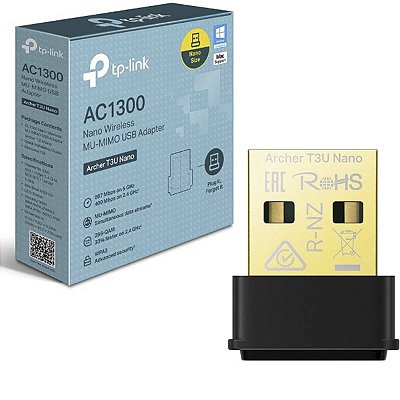 Adaptador Usb WiFi Dual Band AC1300 TP-Link T3U Plug & Play