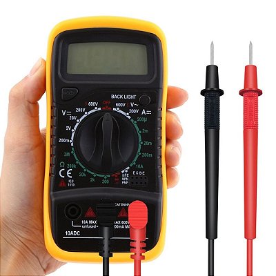 Multímetro Digital Profissional Bipe Multi Teste Visor Led