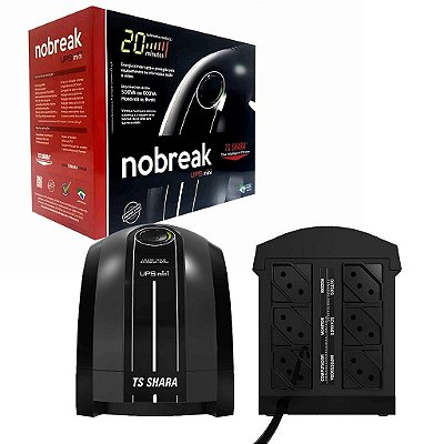 Nobreak Ups Mini 600va Bivolt/115v 4003 Ts Shara 6 Tomadas
