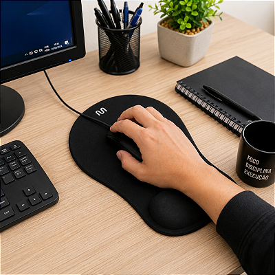 Mousepad Com Apoio De Pulso Em Gel Multilaser Ergonomico
