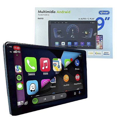 Kit Multimidia De Carro Android Auto Carplay 9'' Gps 2gb 32g
