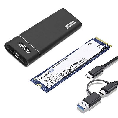 Ssd Portátil Externo 1tb Usb C Usb 3.1/3.0 Nvme 10 Gbps Novo