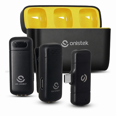 Kit 2 Microfone Lapela Sem Fio Profissional Usb C Com Estojo
