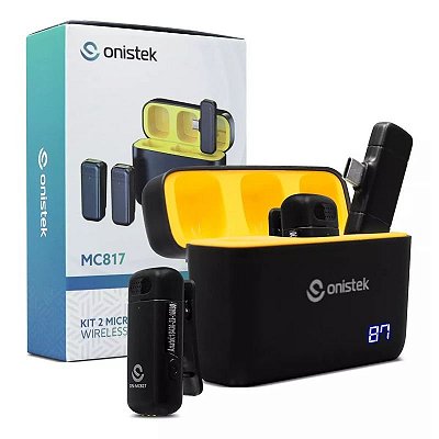 Kit 2 Microfone Lapela Sem Fio Profissional Usb C Com Estojo