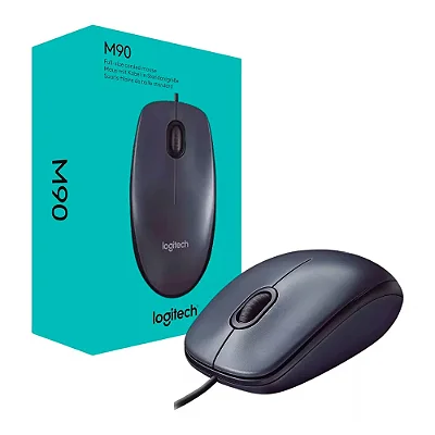 Mouse Optico Usb Logitech M90 1000 Dpi Cabo De 1,8M