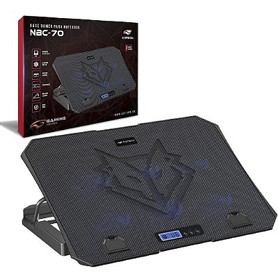 Base Para Notebook C3tech Até 15,6 Gamer Nbc-70Bk 6 Coolers