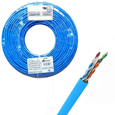 100 Metros Cabo De Rede Cat6 Cobre Utp Cat.6 Gigabit 10gbps