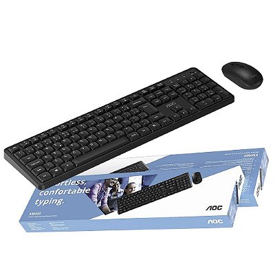 Kit Teclado E Mouse Sem Fio AOC Abnt Ç Office Lançamento