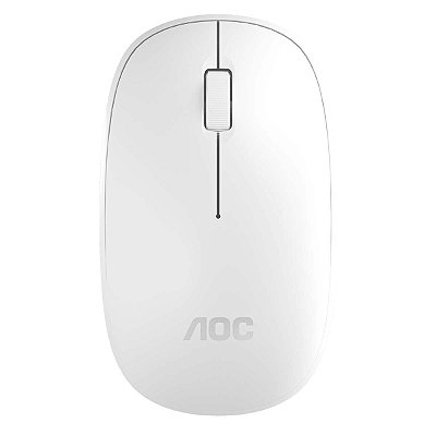 Mouse Optico Sem Fio Aoc 2,4Ghz Office Branco 1200dpi Ms200W