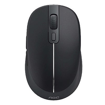 Mouse Optico Sem Fio Aoc 2,4Ghz Office Preto 1600dpi Ms220B