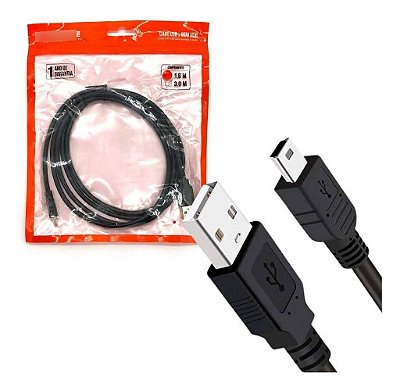 Cabo Usb 2.0 Para Controle de Ps3 Mini Usb V3 1,8m Grande
