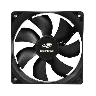 Cooler Fan Para Gabinete C3Tech 8cm 80mm Preto F7-Mb10k