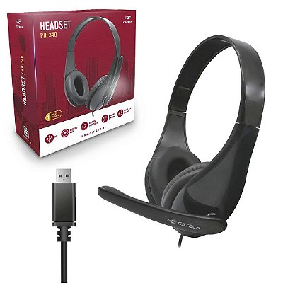 Fone C3 Tech Headset Office Usb Microfone Controle Volume