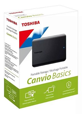 Hd Externo Portátil Toshiba Canvio Hdtb520xk3aa 2tb Preto