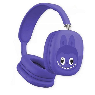 Fone De Ouvido Bluetooth Criança Infantil Xcell Labubu Roxo