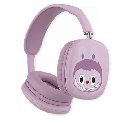 Fone De Ouvido Bluetooth Criança Infantil Xcell Labubu Rosa