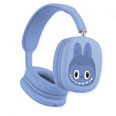 Fone De Ouvido Bluetooth Criança Infantil Xcell Labubu Azul