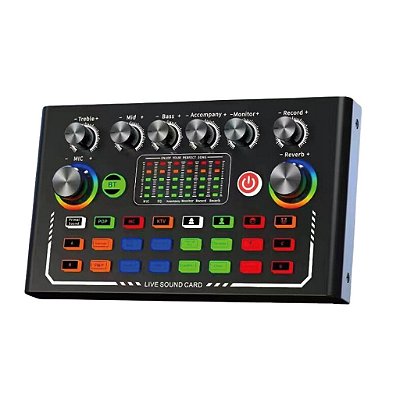 Mesa De Som Profissional Live Usb C Bluetooth Efeitos