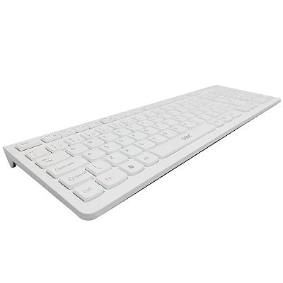 Teclado Flat Com Fio Tc300 Branco Abnt2 Oex tipo notebook