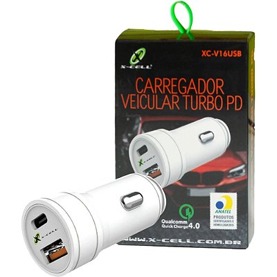 Carregador Veicular Turbo Pd  Mod: Xc-v16usb