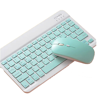 Kit Mouse Teclado Sem Fio Bluetooth  Notebook Tablet Ipad