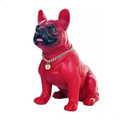 Caixa de som Bluetooth Usb Karaoke Buldog Microfone Vermelho