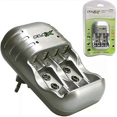 Carregador Para Pilhas E Baterias Fx-c03 Flex