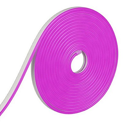 Fita Led Neon Mangueira 120 Leds Ip65 5 Metros 12v Rosa