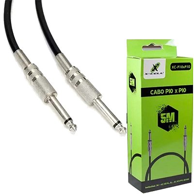 Cabo P10 X P10 5 Metros Para Audio Amplificador Som Estudio
