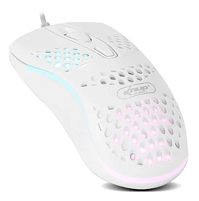 Mouse Gamer Usb Ultra Leve Colmeia 1000Dpi Kp-Mu010 Branco
