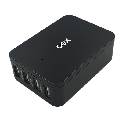 Carregador Tomada 4 Portas Usb C/ Cabo 1,2 M Turbo Oex Cg400