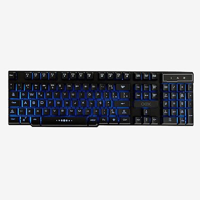 TECLADO GAMER FORCE-X USB OEX ILUMINADO PRETO TC201