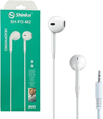 Fone De Ouvido Shinka Sh-fo-m2 Estilo Iphone Com Microfone