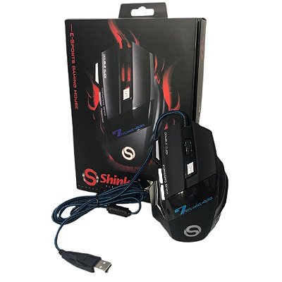 Mouse Gamer Óptico 2400 Dpi 7 Botões Led X7 SHINKA