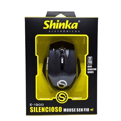 Mouse Gamer Sem Fio Wireless Rgb1600 Dpi Preto Shinka