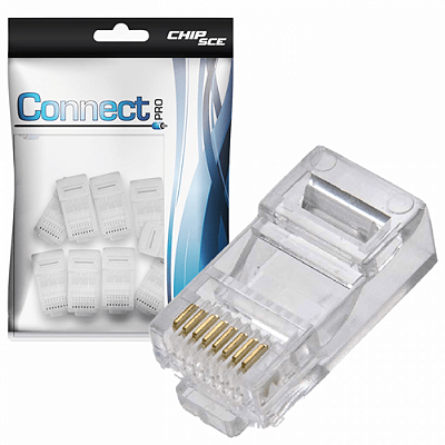 Conector Rj45 8X8 Cat5E Emb C/100 Uni Chipsce