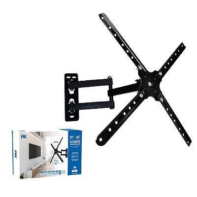 Suporte Triarticulado Para Tv Lcd Led 10"a 56" - Preto