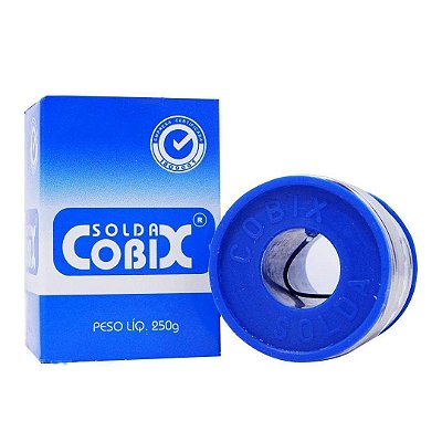 Rolo De Solda Cobix Estanho 0.8mm Rolo Com 250Grs Azul 60x40