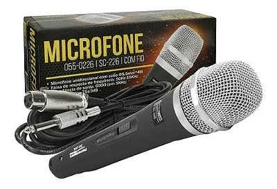 Microfone Com Fio Alta Frequencia Sc-226 Pix