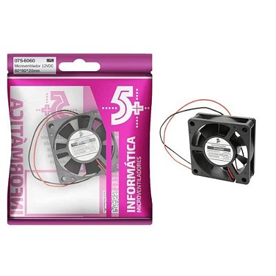 Cooler Microventilador 60x60x20mm - 12 V
