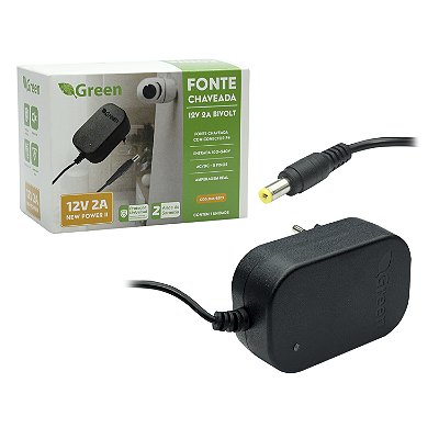 Fonte Chaveada 12v 2a Bivolt Plug 5,5mm X 2,1mm