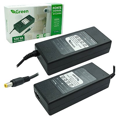 Fonte Chaveada 12v 5a Bivolt Plug 5,5*2,1mm