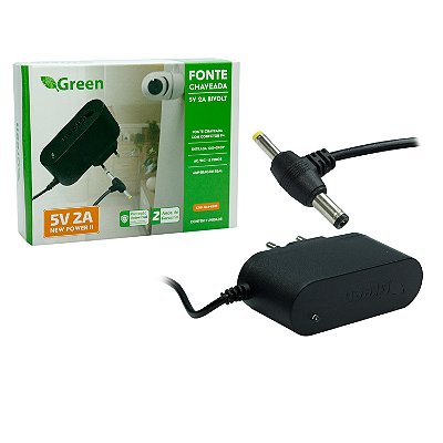 Fonte De Alimentação Bivolt Automática 5v 2a Plug P4 Duplo