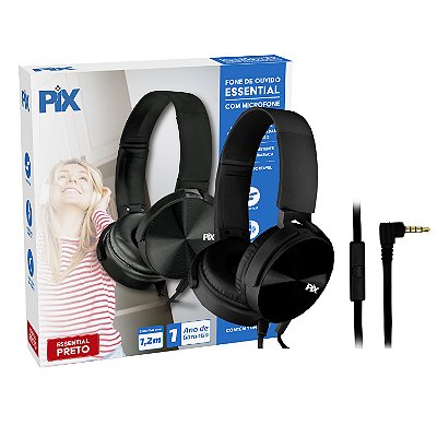 Fone Ouvido Headset Celular Pc Note Microfone PIX Essential