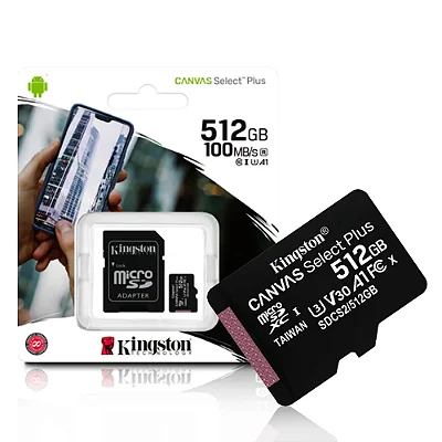 Cartao de Memoria Kingston 512gb Micro Sd Classe 10 Com Adap