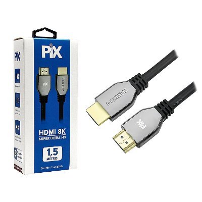 Cabo Hdmi Pix 2.1 8k 120hz Compatível Ps5 Xbox 1.5m Pix