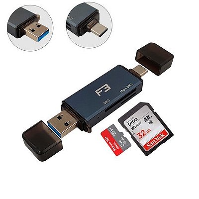 Leitor De Cartão Usb C Micro Sd Thunderbolt 3 Mac M1 Usb 3.0