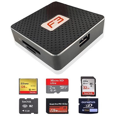 Leitor De Cartao Usb 3.0 Para Micro Sd CF Compact Flash