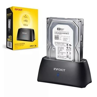Dock Station Hd Sata 3.5 E 2.5 Hd Ssd Usb 3.0 5Gpbs Infokit