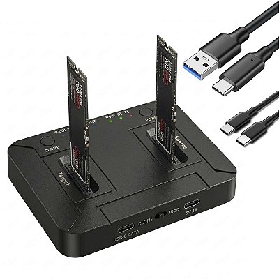 Dock Station Usb C M.2 Nvme E M2 Ngff Sata Função Clone